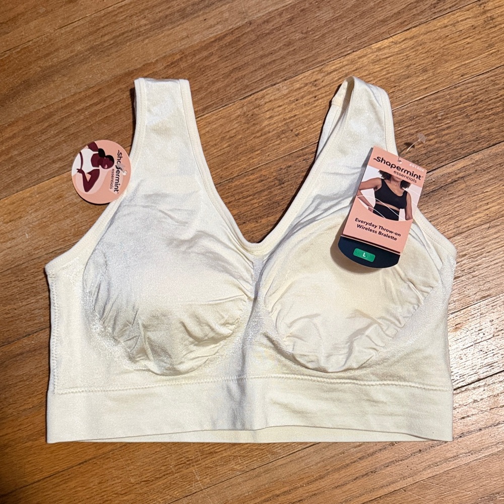 Shapermint Women's Soft Cream Shapewear Bra